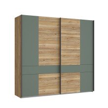 Kleiderschrank >Whenua< in Schwarz - 220,1x210,5x62,1cm (BxHxT)