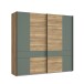 Kleiderschrank >Whenua< in Schwarz - 220,1x210,5x62,1cm (BxHxT)