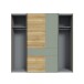 Kleiderschrank >Whenua< in Schwarz - 220,1x210,5x62,1cm (BxHxT)