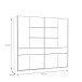 Kleiderschrank >Whenua< in Schwarz - 220,1x210,5x62,1cm (BxHxT)