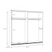 Kleiderschrank >Whenua< in Schwarz - 220,1x210,5x62,1cm (BxHxT)