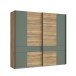 Kleiderschrank >Whenua< in Schwarz - 220,1x210,5x62,1cm (BxHxT)