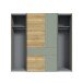Kleiderschrank >Whenua< in Schwarz - 220,1x210,5x62,1cm (BxHxT)