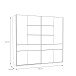 Kleiderschrank >Whenua< in Schwarz - 220,1x210,5x62,1cm (BxHxT)