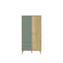 Kleiderschrank >Whenua< in Natural Eiche - 94,5x185,6x52,2cm (BxHxT)
