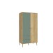 Kleiderschrank >Whenua< in Natural Eiche - 94,5x185,6x52,2cm (BxHxT)