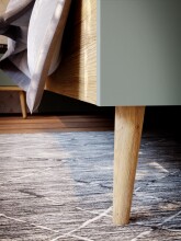 Bettgestell >Whenua< in Natural Eiche - 127,4x99,5x206,8cm (BxHxT)