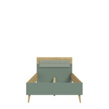 Bettgestell >Whenua< in Natural Eiche - 127,4x99,5x206,8cm (BxHxT)