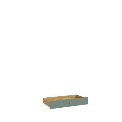 Bettschubkasten >Whenua< in Schwarz - 102,1x18,9x53cm (BxHxT)