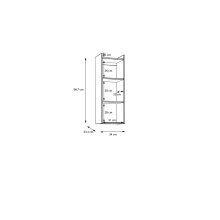 Wandregal >Whenua< in Mauvella Eiche - 34x96,7x33,3cm (BxHxT)
