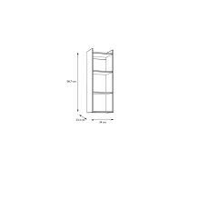 Wandregal >Whenua< in Mauvella Eiche - 34x96,7x33,3cm (BxHxT)