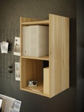 Wandregal >Whenua< in Mauvella Eiche - 34x67,9x33,3cm (BxHxT)