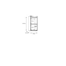 Wandregal >Whenua< in Mauvella Eiche - 34x67,9x33,3cm (BxHxT)