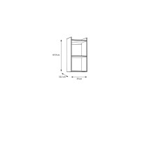 Wandregal >Whenua< in Mauvella Eiche - 34x67,9x33,3cm (BxHxT)