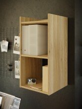 Wandregal >Whenua< in Mauvella Eiche - 34x67,9x33,3cm (BxHxT)