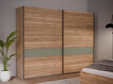 Kleiderschrank >Whenua< in Schwarz - 269,9x210,5x62,9cm (BxHxT)