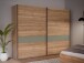 Kleiderschrank >Whenua< in Schwarz - 269,9x210,5x62,9cm (BxHxT)