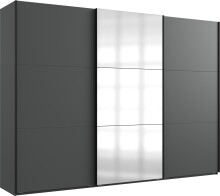 Schwebetürenschrank >Amsterdam< in GRAPHIT - 300x216x65cm (BxHxT)