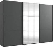 Schwebetürenschrank >Amsterdam< in GRAPHIT - 300x216x65cm (BxHxT)