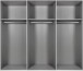 Schwebetürenschrank >Amsterdam< in GRAPHIT - 300x216x65cm (BxHxT)