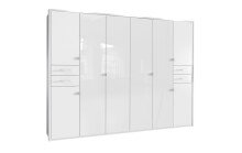 Drehtürenschrank >Danzig< in WEISS + GLAS...