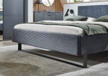 Bettgestell >Amsterdam< in GRAPHIT - 189x100x210cm (BxHxT)