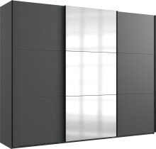 Schwebetürenschrank >Amsterdam< in GRAPHIT - 250x216x65cm (BxHxT)
