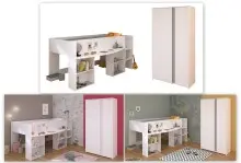 Kinderzimmer-Set >Pirouette 14< mit Hochbett und...