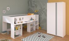 Kinderzimmer-Set >Pirouette 14< mit Hochbett und Kleiderschrank