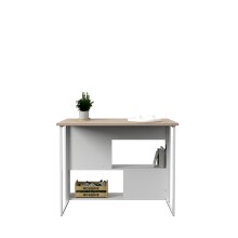 Küchenbar >Socool 1< (Set mit Buffet und Insel) in Weiss / Jackson Eiche