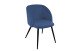 Esszimmerstuhl >10/112-05.08< (2er Set) in Blau, Velours - 54x78x55cm (BxHxT)