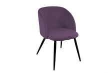 Esszimmerstuhl >10/112-05.73< (2er Set) in Lila, Velours - 54x78x55cm (BxHxT)