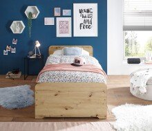 DUPLO Moderne Tandemliege mit zwei Liegeflächen 90 x 200 cm - Praktisches Jugendzimmer Kojenbett in Artisan Eiche Optik, Weiß - 97 x 67 x 206 cm (B/H/T)