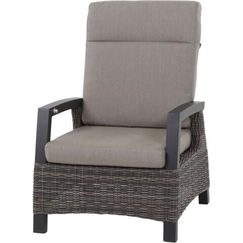 Gartensessel >Corido< in matt anthrazit,charcoal grey, taupe meliert