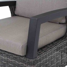 Gartensessel >Corido< in matt anthrazit,charcoal grey, taupe meliert