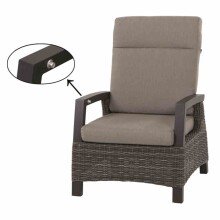 Gartensessel >Corido< in matt anthrazit,charcoal grey, taupe meliert