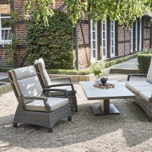 Gartensessel >Corido< in matt anthrazit,charcoal grey, taupe meliert