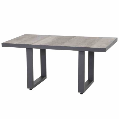 Gartentisch >Corido< in matt anthrazit, washed grey - 140x67x85 (BxHxT)