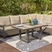 Gartentisch >Corido< in matt anthrazit, washed grey - 140x67x85 (BxHxT)
