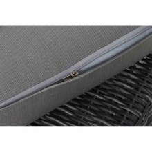 Gartenlounge-Hocker >Corido< in matt anthrazit, charcoal grey, taupe meliert