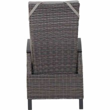 Gartenlounge-Sessel >Corido< in matt anthrazit, charcoal grey, taupe meliert