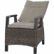 Gartenlounge-Sessel >Corido< in matt anthrazit, charcoal grey, taupe meliert