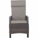 Gartenlounge-Sessel >Corido< in matt anthrazit, charcoal grey, taupe meliert