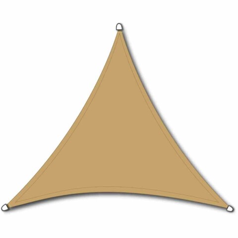 Sonnensegel >Solino< in sand, HDPE-Gewebe - 360x360x360cm (BxHxT)