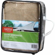 Sonnensegel >Solino< in sand, HDPE-Gewebe - 360x360x360cm (BxHxT)