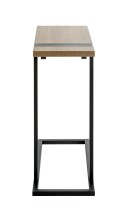 Beistelltisch >37100< in eiche, schwarz - 24x64x49cm (BxHxT)