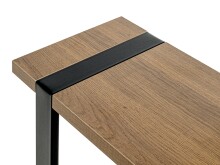 Beistelltisch >37100< in eiche, schwarz - 24x64x49cm (BxHxT)