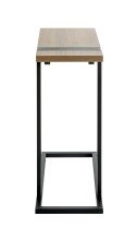 Beistelltisch >37100< in eiche, schwarz - 24x64x49cm (BxHxT)