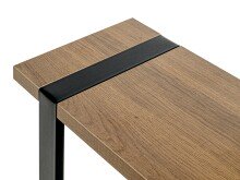 Beistelltisch >37100< in eiche, schwarz - 24x64x49cm (BxHxT)