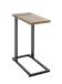 Beistelltisch >37100< in eiche, schwarz - 24x64x49cm (BxHxT)